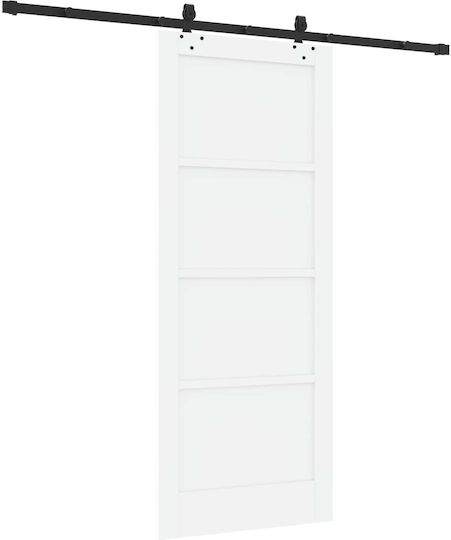 Sliding Door Orkdal White 83 x 202 cm Solid Pine Wood 3445551 White