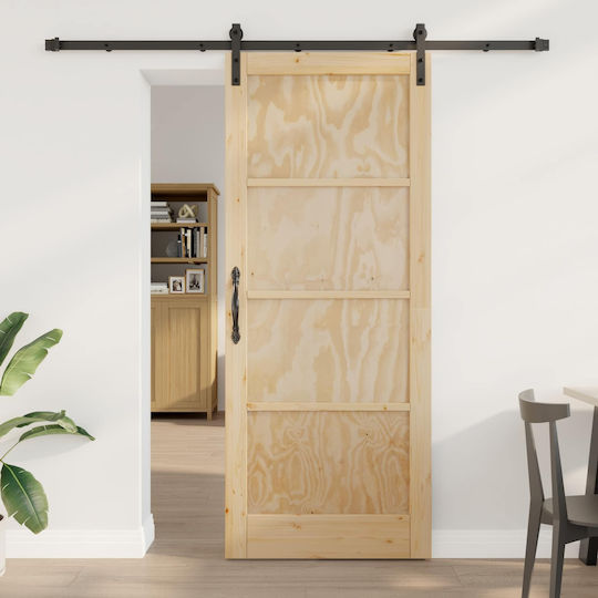 Συρόμενη Πόρτα Φυσικό 86 X 211 Cm Μασίφ Ξύλο Πεύκου 3445448 Καφέ Συρόμενη Πόρτα Φυσικό 86 X 211 Cm Μασίφ Ξύλο Πεύκου 3445448 Καφέ