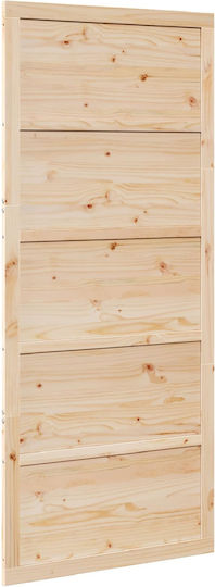 Poartă Tip Hambar Natur 80 x 2,5 x 208 Cm Lemn Masiv De Pin 42047141 Bej