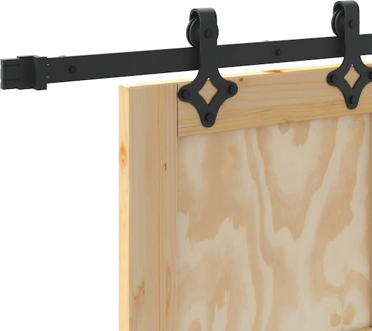 Ușă Glisantă Natur Negru 61 X 198,5 Cm 3445512 Maro