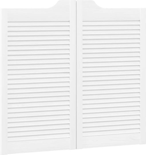 Πόρτες Swing 2 Pcs Λευκό Μασίφ Ξύλο Πεύκου 42047176 Λευκό