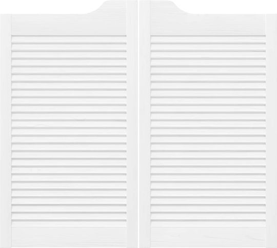 Πόρτες Swing 2 Pcs Λευκό Μασίφ Ξύλο Πεύκου 42047176 Λευκό