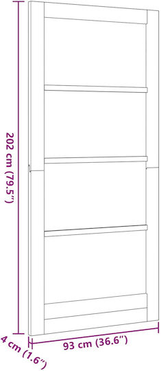 Εσωτερική Πόρτα Φυσικό 93 X 202 Cm Κόντρα Πλακέ 42052398 Καφέ