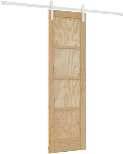 Vidaxl Ușă Glisantă Lemn Natural Alb 61 X 198,5 Cm