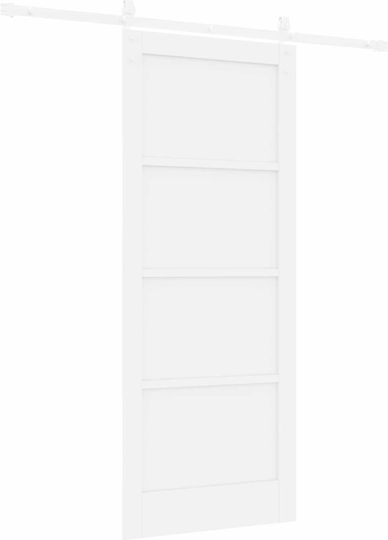 vidaXL Schiebetür Weiß 83 x 202 cm Massivholz Kiefer