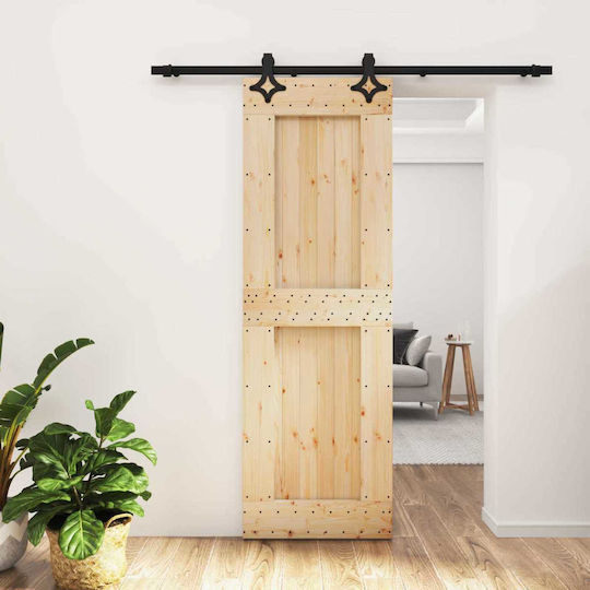 Vidaxl Συρόμενη Πόρτα Φυσικό Μαύρο 70 X 210 Cm Vidaxl Συρόμενη Πόρτα Φυσικό Μαύρο 70 X 210 Cm