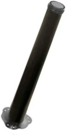 Import Hellas Metallic Furniture Leg with Regulator Suitable for Table / Coffee Table / Office 6x6x71cm Black Matte