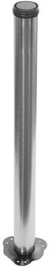 Import Hellas A131 Metallic Furniture Leg with Regulator Suitable for Table Coffee Table Office 6x6x87cm Nickel Matte A131