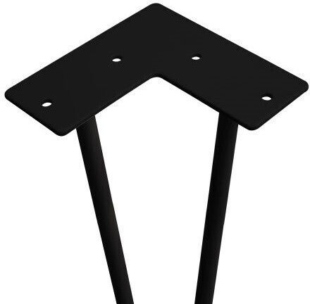 Emuca Metallisches Möbelbein 4 Stück Für Tisch / Beistelltisch 11x40cm Schwarze