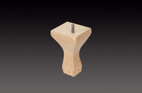 Morseto 302 Wooden Furniture Leg Suitable for Table / Coffee Table 11x11x15cm Unfinished