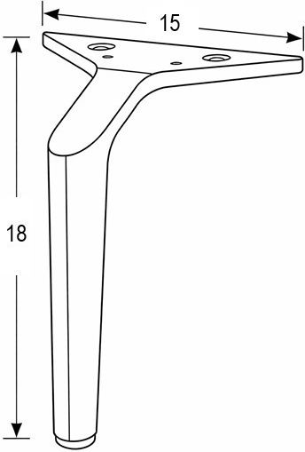 Finetto Metallisches Möbelbein Für Couch Schwarz