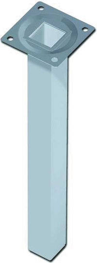 Element-System Metallic Furniture Leg 4 Pieces Suitable for Table / Coffee Table 2.5x2.5x15cm White