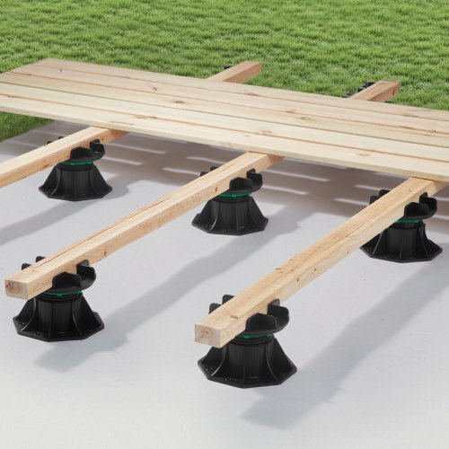 Vevor Plastic Furniture Legs with Regulator 8 Pieces Black