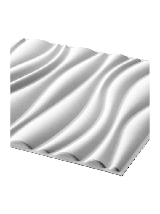 3D Wandpaneele Weiß 50x50x1,75cm 12 Stück
