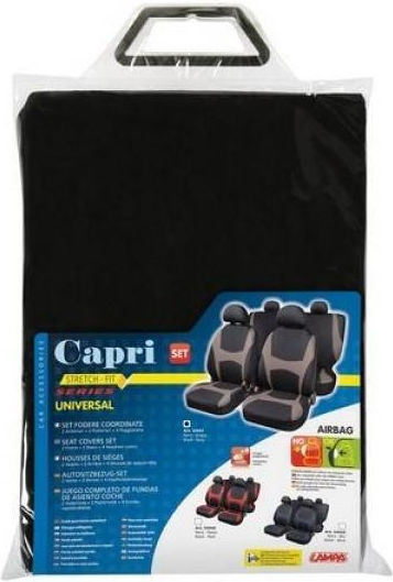 Car Seat Covers Capri Set 4 Pieces Black Grey Lampa L5494.7