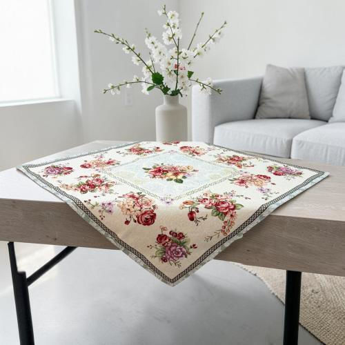 Linea Home Checkered Tablecloth Set 5 Pieces Modrian Damask 140x140cm
