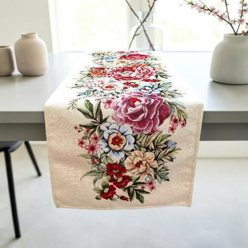 Linea Home Checkered Tablecloth Set 5 Pieces Carmen Damask 140x140cm