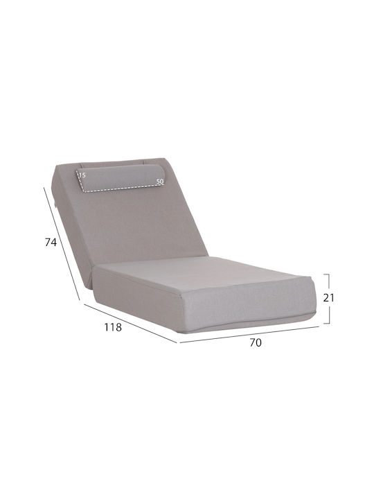 HomeMarkt Waterproof Sunbed Cushion with Backrest Olefin Fishbone