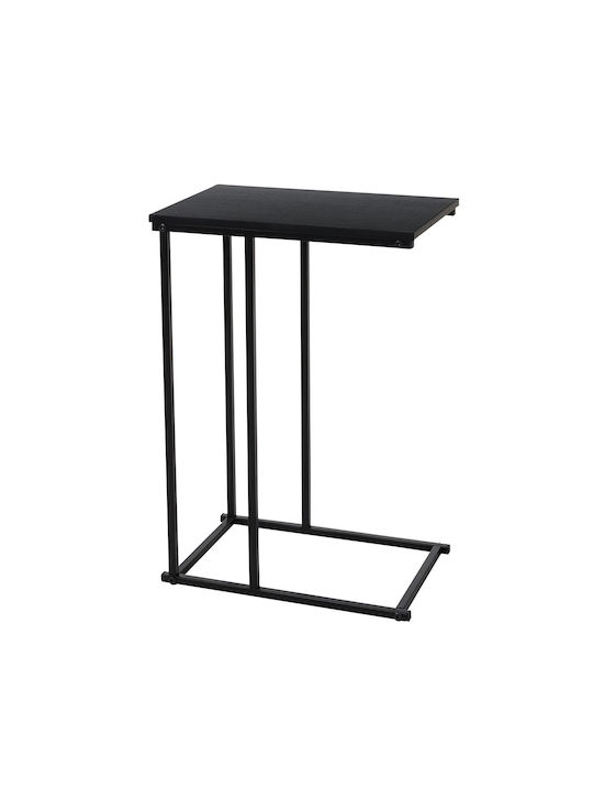 Ορθογώνιο Βοηθητικό Τραπεζάκι Ξύλινο Black Μ40xΠ26xΥ58εκ.