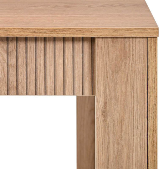 Rectangular Central Coffee Table Alicante Wooden with Drawers Natural Canella Oak M100xW50xH47cm