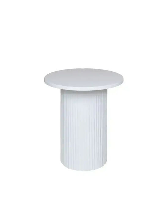 Round Side Table White L38xW38xH41cm.
