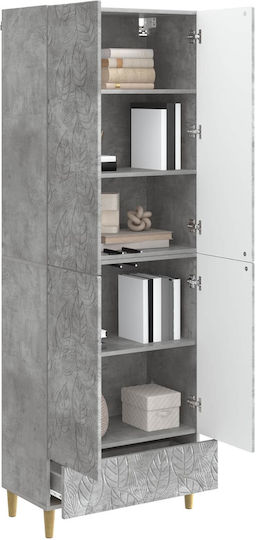 Bücherregale Grau Beton (2Stück) 66x34.5x95cm