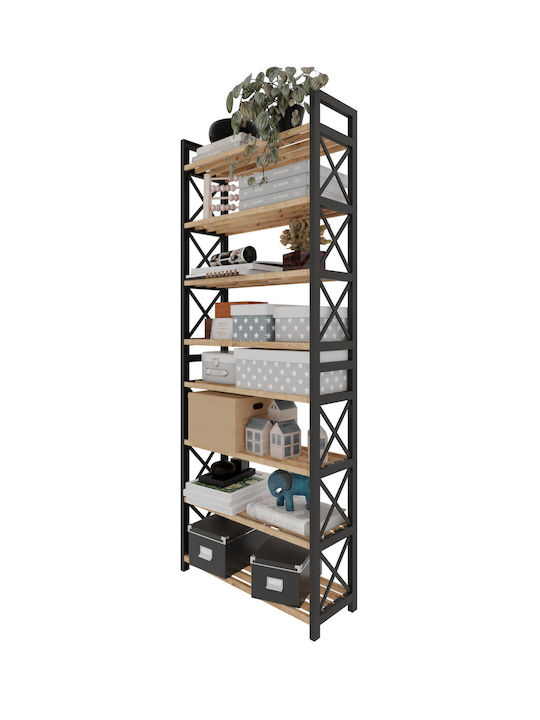 Black Bookcase 47x18x120cm