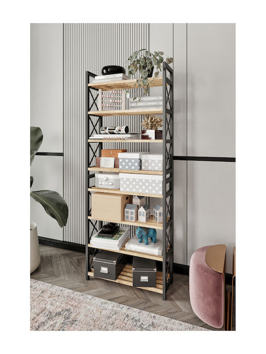 Black Bookcase 47x18x120cm