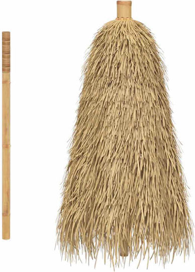 Professioneller Geflecht Holz Beigefarbener Garten- und Terrassen-Sonnenschirm 1,8x1,8m