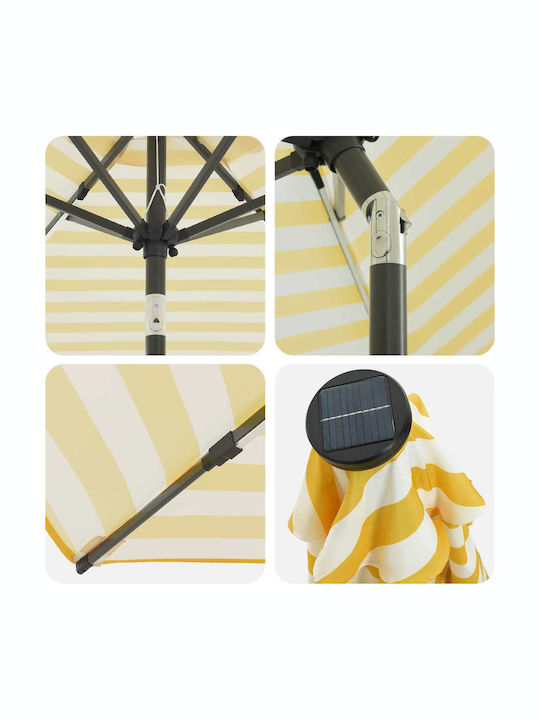Round Aluminum Yellow Garden & Terrace Parasol Φ2.3m