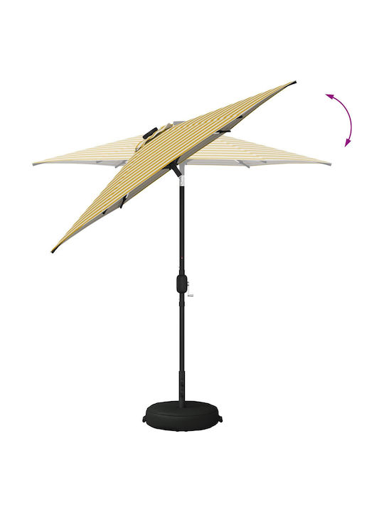 Round Aluminum Yellow Garden & Terrace Parasol Φ2.3m