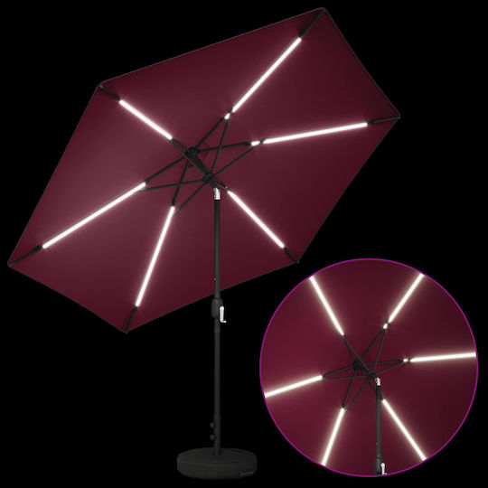 Umbrelă Rotundă Din Aluminiu Turcoaz Φ3xÎ2,35m