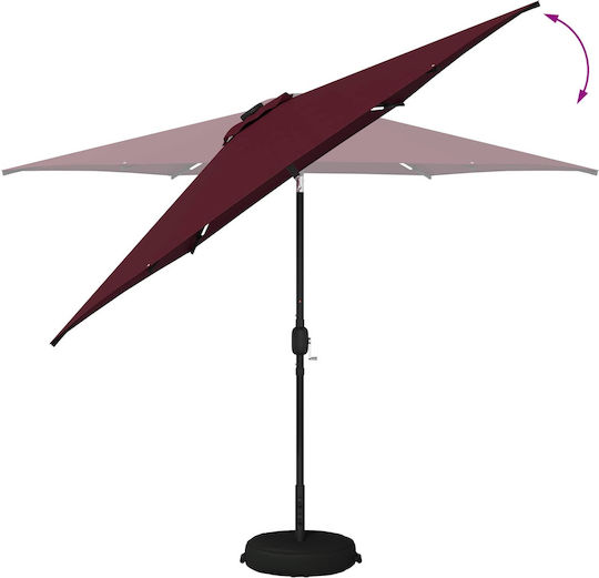 Umbrelă Rotundă Din Aluminiu Turcoaz Φ3xÎ2,35m