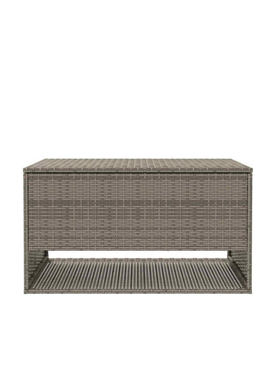 vidaXL Outdoor Storage Box Rattan Gray L100xW55xH55.5cm