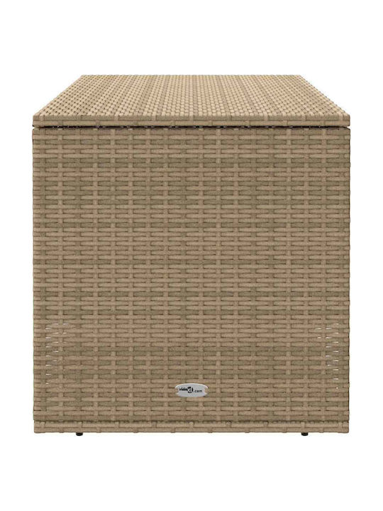 vidaXL Outdoor Storage Box Rattan Beige L100xW55xH55.5cm
