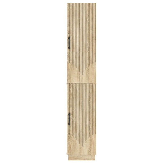 vidaXL Bathroom Column Cabinet Wall Hung M33xD34.5xH87cm Sonoma