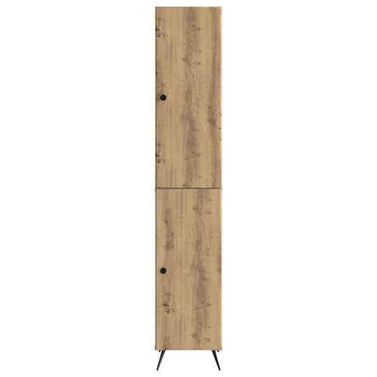 vidaXL Bathroom Column Cabinet Wall Hung M33xL34.5xH90cm Brown