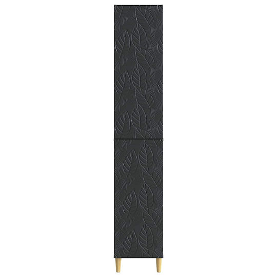 vidaXL Στήλη Μπάνιου Τοίχου Μ33xΒ34.5xΥ90cm Μαύρη