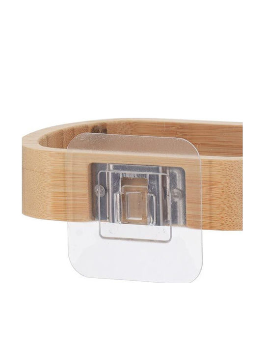Wooden Corner Wall Mounted Bathroom Shelf