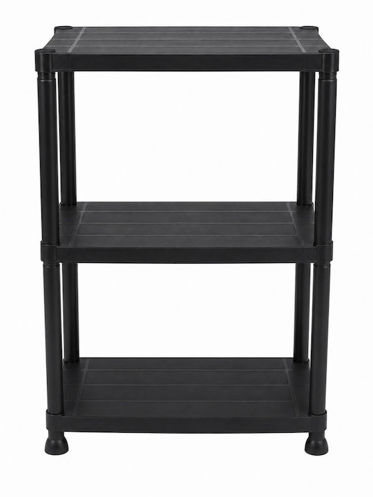 Ankor Επιδαπέδια Ραφιέρα Μπάνιου Πλαστική 60x30x91cm Μαύρη