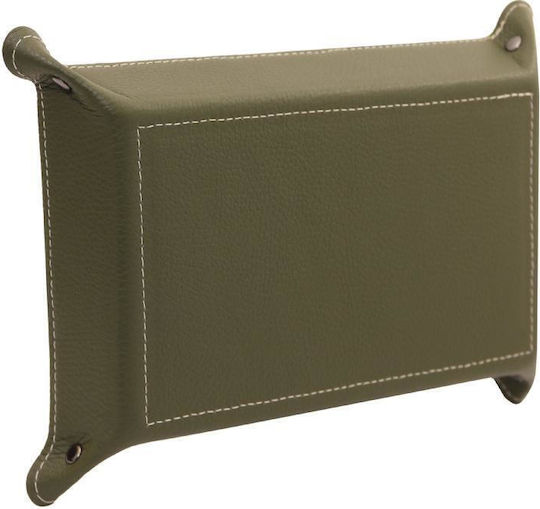 Leather Decorative Tray Tl142619 Olive Green