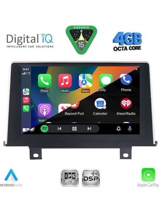 Digital IQ Car Audio System for BMW Series 1 2011-2016 (Bluetooth/USB/WiFi/GPS/Apple CarPlay/Android Auto) with 9" Touch Screen