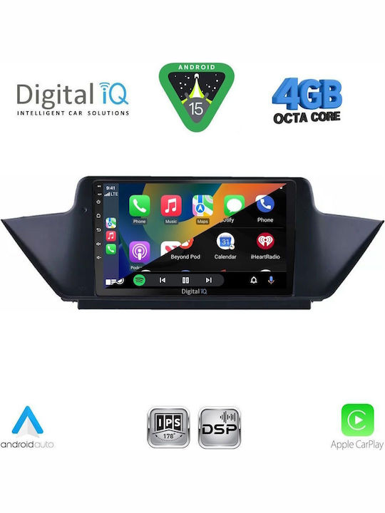 Digital IQ Car Audio System for BMW X1 2009-2015 Bluetooth USB WiFi GPS Apple CarPlay Android Auto with 10" Touch Screen