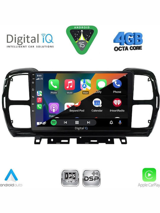 Digital IQ Car Audio System for Citroen C5 Aircross 2017-2021 Bluetooth USB WiFi GPS Apple CarPlay Android Auto with 9" Touch Screen