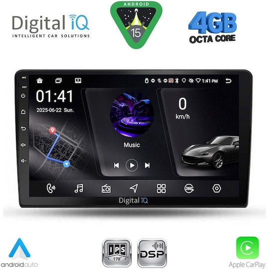 Digital IQ Ηχοσύστημα Αυτοκινήτου για Renault Logan Dacia Duster / Logan / Sandero 2006-2012 (Bluetooth/USB/WiFi/GPS/Apple-Carplay/Android-Auto) με Οθόνη Αφής 9"