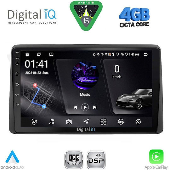 Digital IQ Ηχοσύστημα Αυτοκινήτου για Renault Logan Dacia Duster / Logan / Sandero 2006-2012 (Bluetooth/USB/WiFi/GPS/Apple-Carplay/Android-Auto) με Οθόνη Αφής 9"