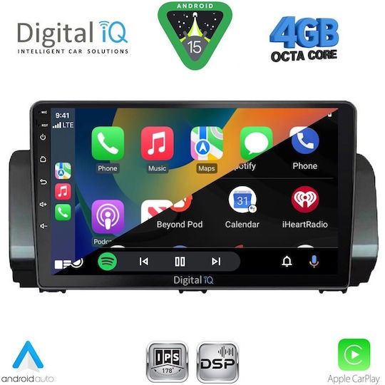 Digital IQ Ηχοσύστημα Αυτοκινήτου για Dacia Logan / Sandero / Jogger 2020 (Bluetooth/USB/WiFi/GPS/Apple-Carplay/Android-Auto) με Οθόνη Αφής 9"