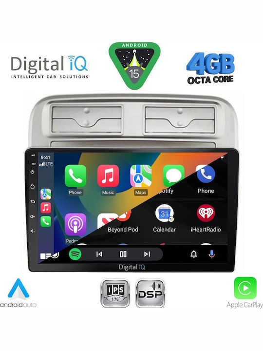 Digital IQ Car Audio System for Fiat Grande Punto 2005-2012 Bluetooth USB WiFi GPS Apple CarPlay Android Auto with 9" Touch Screen