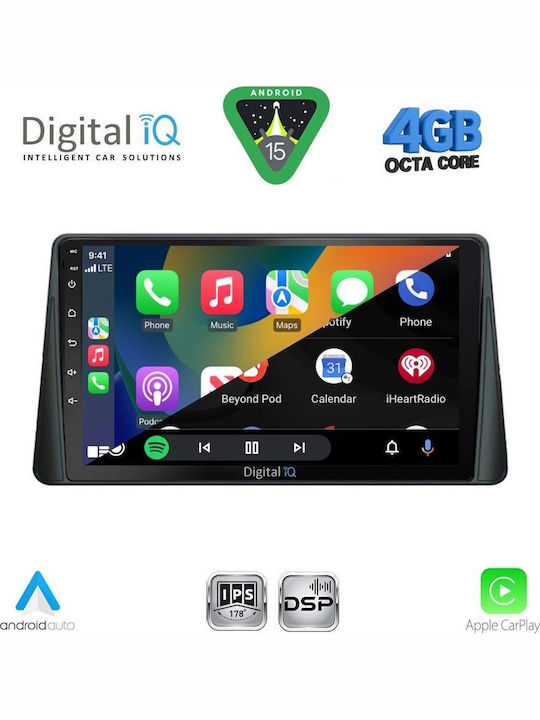 Digital IQ Car Audio System for Ford Focus 2019 (Bluetooth/USB/WiFi/GPS/Apple CarPlay/Android Auto) with 9" Touch Screen