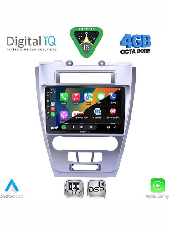 Digital IQ Car Audio System for Ford Fusion 2012-2017 (Bluetooth/USB/WiFi/GPS/Apple CarPlay/Android Auto) with 10" Touch Screen